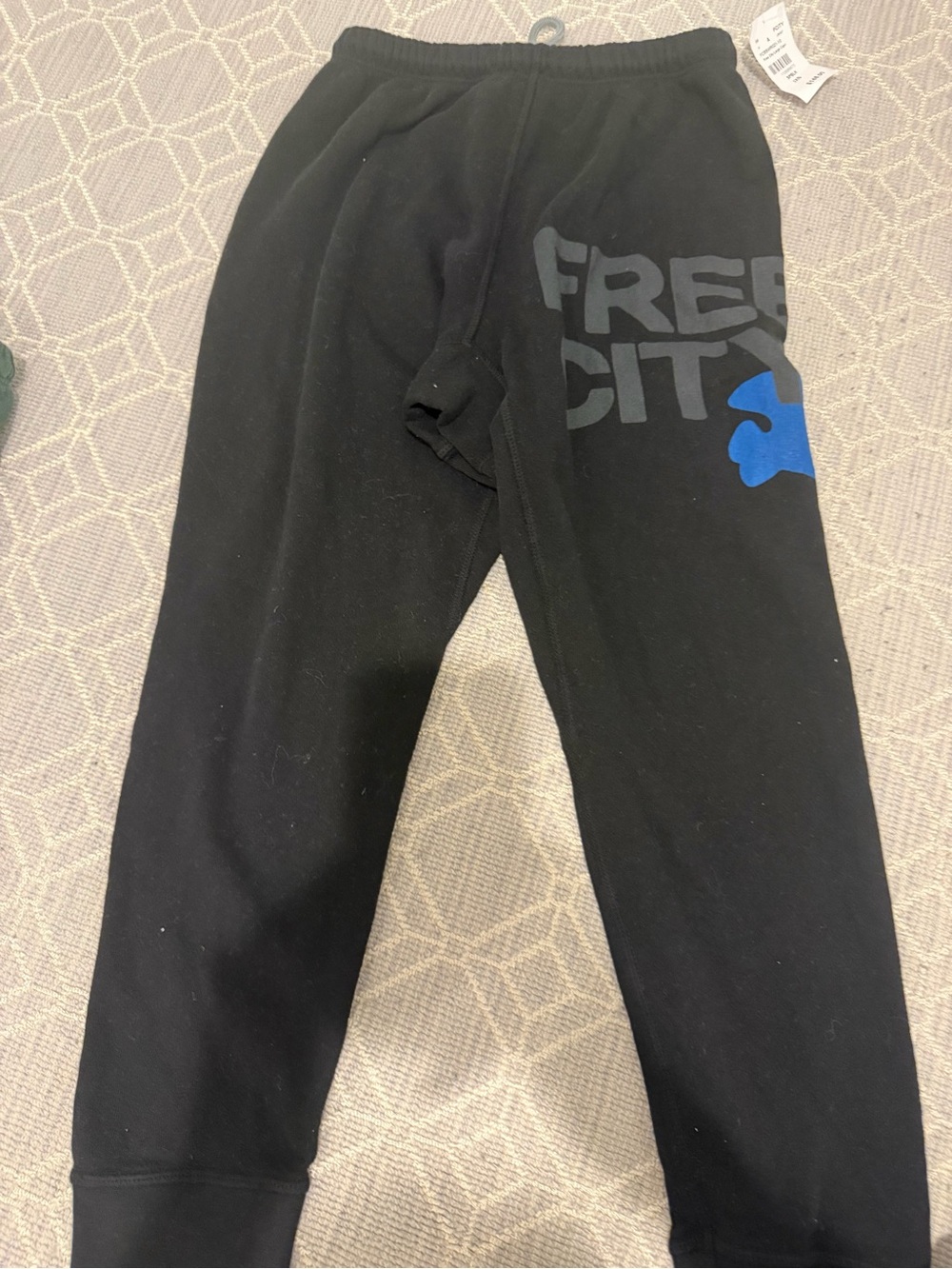 Free City Black Graphic Jogger Sweatpants- brand new never worn size xs
